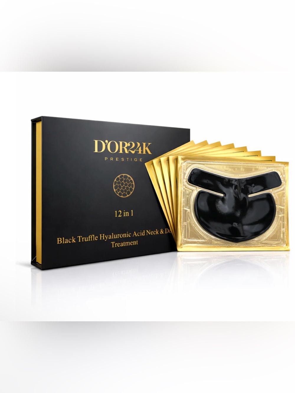 D'OR24K Prestige Black Truffle Hyaluronic Neck & Décolletage Mask - price for 1